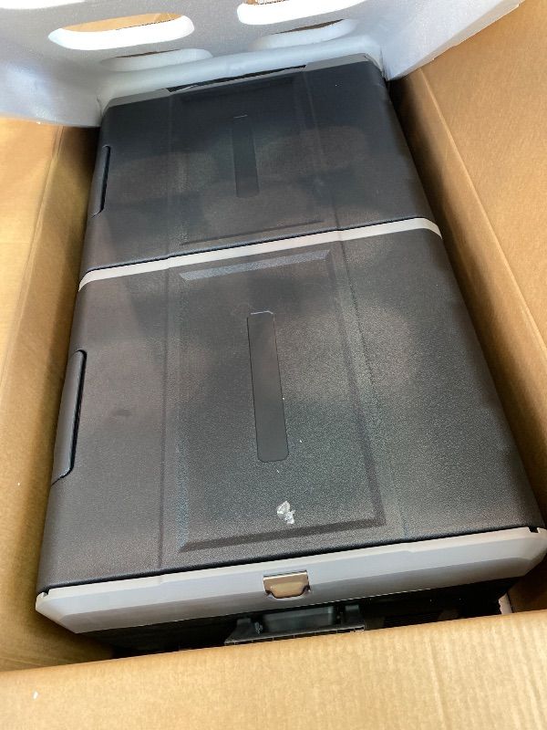 Photo 1 of **UNTESTED**
BODEGACOOLER 12 Volt Car Refrigerator, 100 Quart Portable Freezer, Car Fridge Dual Zone WIFI APP Control, -4?-68? Cooler, 12/24V DC and 100-240V AC, for Travel, Camping, Outdoor,RV, black