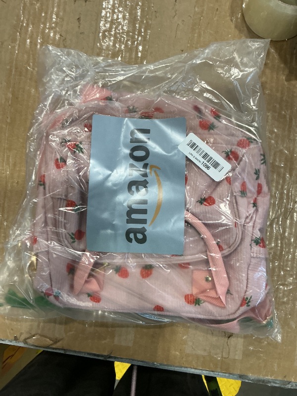Photo 1 of **MAJOR DAMAGE**
Lunch Bag Large Insulated Lunch Box for Women Adult Cute Pink Strawberry Lunchbox Corduroy Lunch Bags Boxes Pail with Shoulder Strap for Work Mom Picnic Office Travel 11.4×6.8×9.1 inches 11.5L