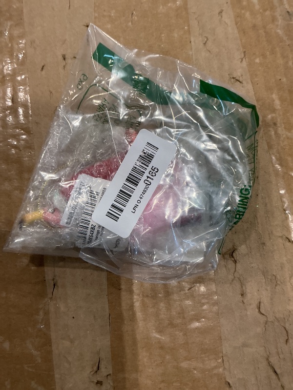 Photo 1 of ***MAJOR DAMAGE*** Pink Flamingo in Santa Hat and Feathers Christmas Holiday Ornament
