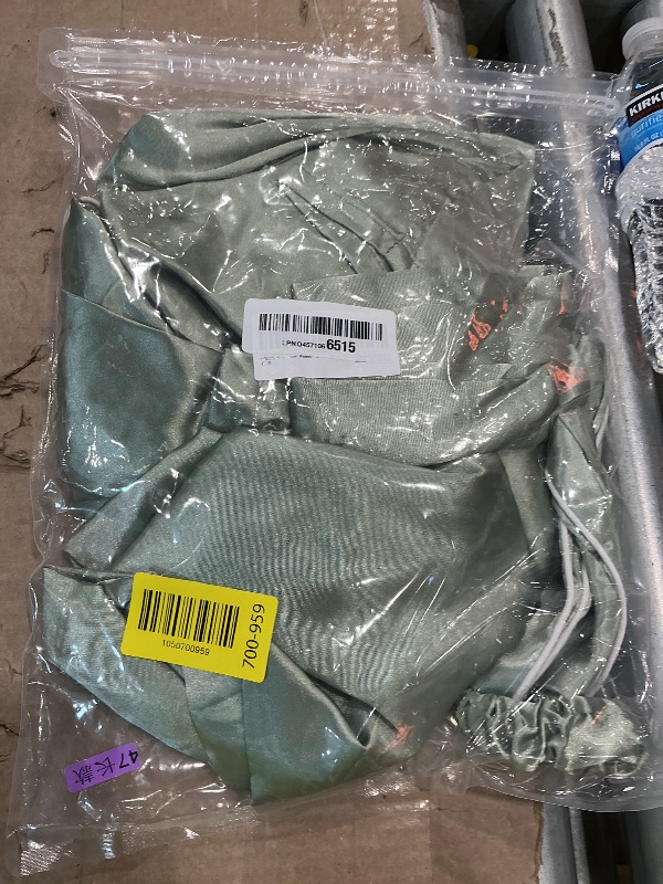 Photo 1 of *MINOR DAMAGE - USED*
DOLOS Satin Pajama Set for Women 2-Piece Silk Pajamas for Women Set Long Sleeve Button Down Pjs Sleepwear Loungewear (Sage Green Long, X-Large)