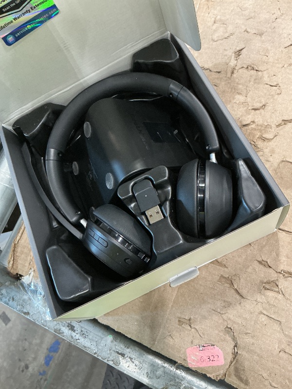 Photo 1 of (Upgraded Version) Wireless Headset, Bluetooth Headset with Noise Cancelling Microphone, Best Headphones with Mic Mute & USB Dongle for PC/Computer/Laptop/Cell Phones/Remote Work/Call Center