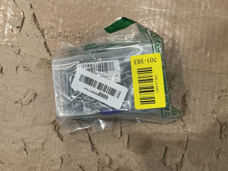 Photo 1 of #8 x 2 (60 PCS) Modified Truss Head Wood Screws, Phillips Drive Quick Metal Self Tapping Screws, White Head, Full Thread, Screwdriver Bit Included