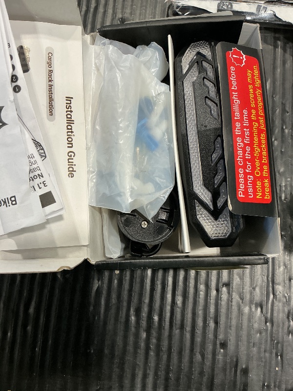 Photo 1 of [For Cargo Rack] ONVIAN Smart Bike Tail Light with Turn Signals for Rear Bike Rack Mounting, Rechargeable Auto-Sensing Bike Turn Signals Light Alarm, Waterproof Bike Accessories for Adult Kids Cycling