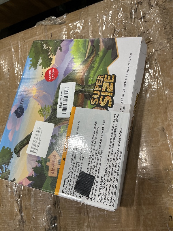 Photo 1 of *MISSING PARTS - See Clerk Notes*
Skylety 7 ft x 4.2 ft Inflatable Dinosaur Balloon Blow up Dino Balloons Brachiosaurus Inflatable Toy for Dino Party Birthday Decorations Gift Jurassic Theme Party Supplies