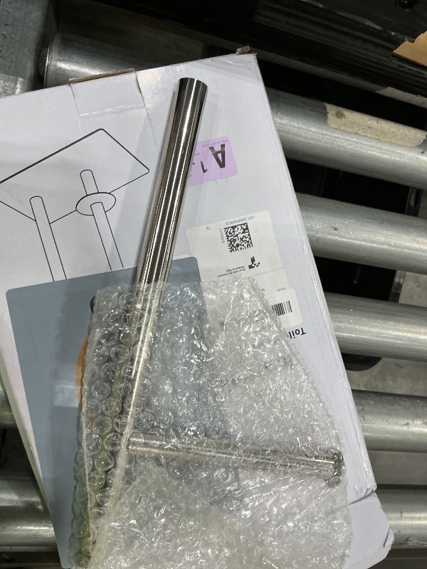 Photo 1 of ***MISSING PIECES*** ***READ CLERK NOTES*** Toilet Paper Holder Stand with Top Storage Shelf, Free Standing Toilet Roll Dispenser for Bathroom, Holds 4 Reserve Rolls