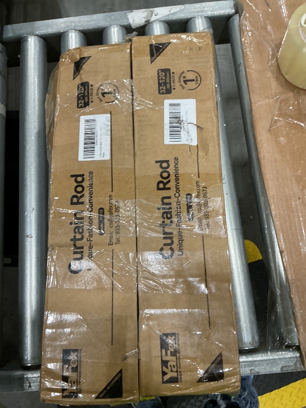 Photo 1 of **UNTESTED**
YaFex 2 Pack Heavy Duty Curtain Rods 32-120 Inch, 1 Inch Adjustable Gold Curtain Rod for Windows, Long Window Treatment Rods Set with Aluminium Finials, Modern Design