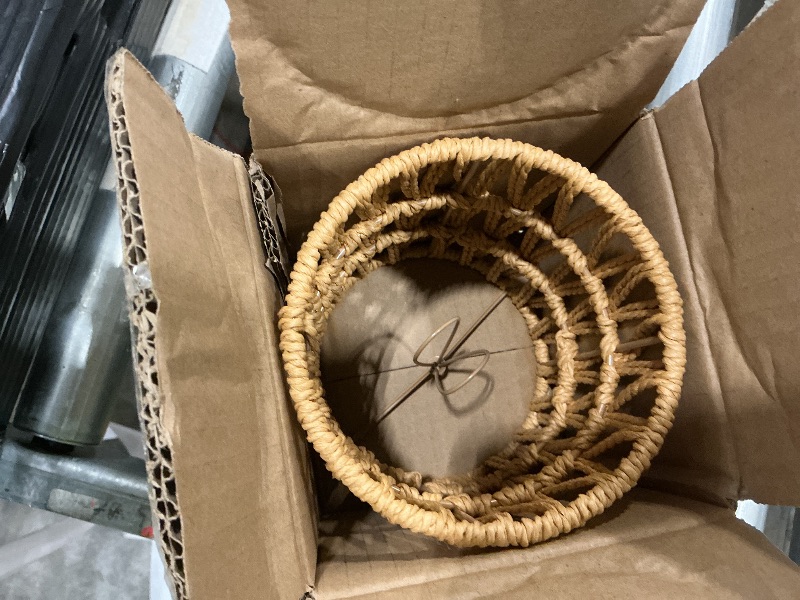 Photo 1 of 1 Pack Clip-On Chandelier Lamp Shade, Rattan Lamp Shade Small, Boho Woven Cylinder Mini Lamp Shades, Clip-on Candelabra Bulb LampShades,?Fit Bulbs Diameter Max 1.77inch, Length Max 3.82inch?