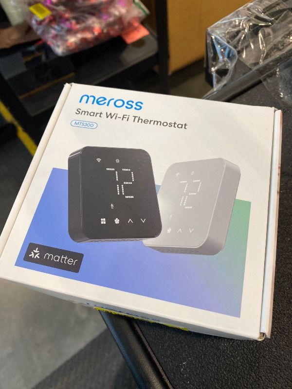 Photo 1 of *UNTESTED*
meross Smart Thermostat for Home, WiFi Thermostat Works with Matter, Alexa, Apple Home, Google Assistant, App & Voice Control, 7x24h Scheduling, Energy Saving, C-Wire Required