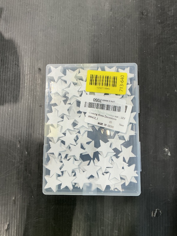 Photo 1 of 100 PCS Small Wooden Stars for Crafts 1 Inch, White Wood Stars for Crafts DIY Painting Home Decorations