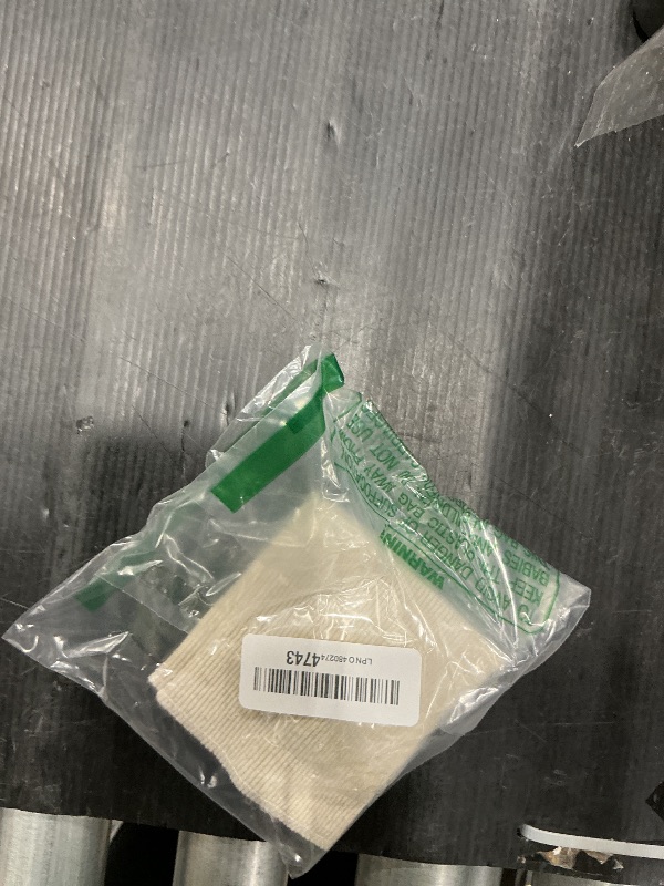 Photo 1 of 1 Pair of Finished Cotton Rib Knit Cuffs - Stretch Ribbing for Jacket & Sweater Sewing Repair -Snowflake Grey