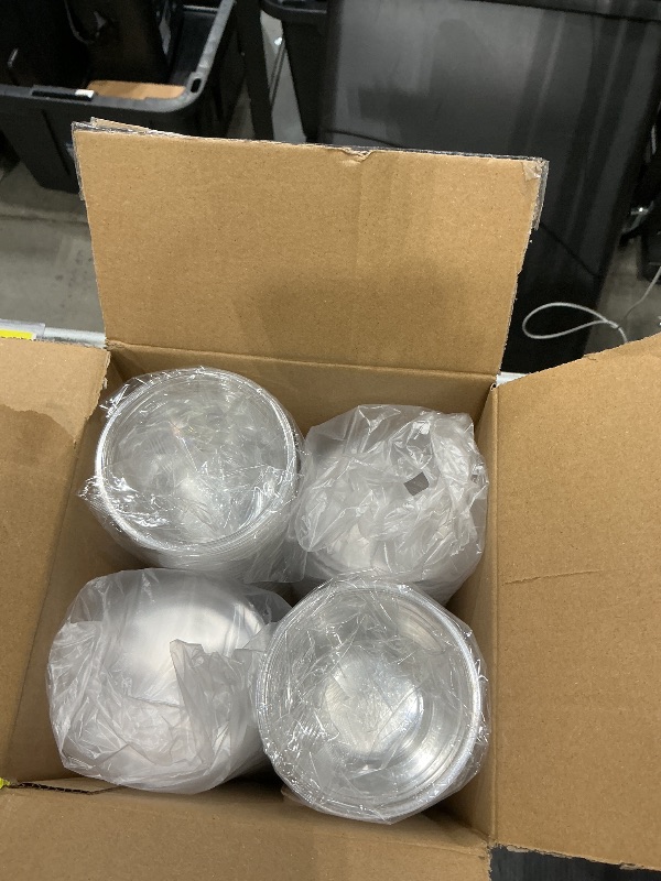 Photo 1 of 100 Pack 9 oz Clear Plastic Cups with Strawless-Sip-Lids, Disposable Cups Plastic Iced Coffee Cups, To Go Cups with Sip Through Lids for Smoothie, Milkshake, Cold Drinks for Party, Wedding, Event