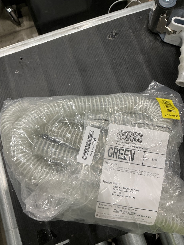 Photo 1 of 1.25" x 59" Swimming Pool Replacement Hoses for Above Ground Pool Pool Filter Pump Hoses Compatible with Filter Pump 330 GPH, 530 GPH, and 1000 GPH with Metal Clamps Fits For 607, 637 (White-2)