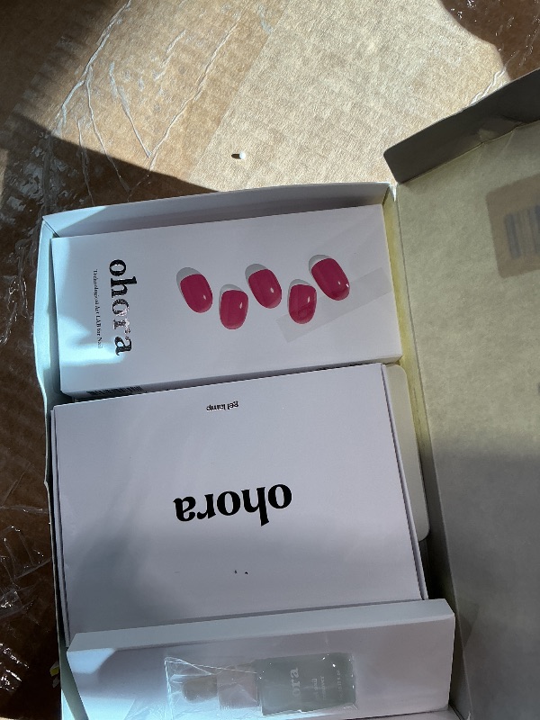 Photo 1 of *MISSING PARTS*
ohora Semi-Cured Gel Nail Strips Value Set (N Tint Reddish Starter Kit) Includes Full Size Lamp and Mini Remover, Salon-Quality, Long Lasting, Easy to Apply & Remove