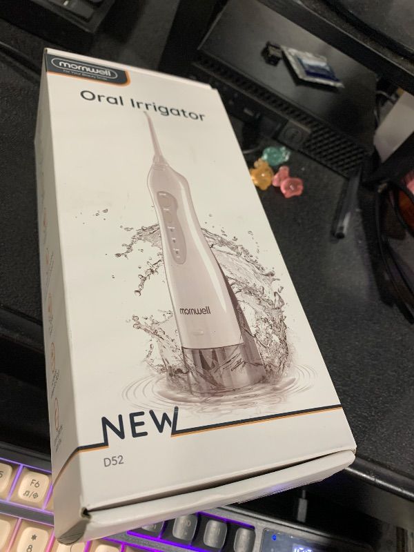 Photo 1 of ***MISSING SOME TIPS, SELLING FOR PARTS, FINAL SALE***Mornwell Water Flosser Cordless, Water Flossers for Teeth - 300ML Tank and 4 Jet Tips, 3 Modes Portable Dental Oral Irrigator, Braces Care, Rechargeable Waterproof Portable Water Flosser***MISSING SOME