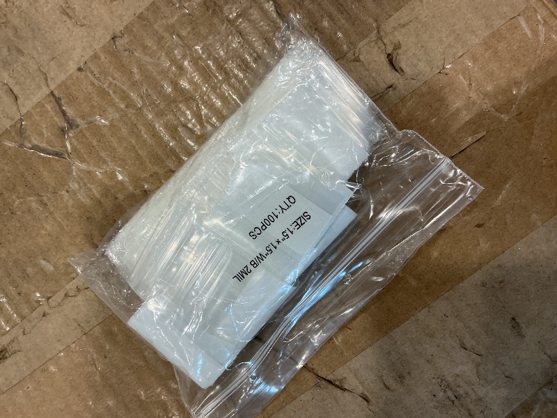 Photo 1 of 1.5" x 1.5" Mini Zip Bags, 100 Pack, Clear Plastic Reclosable Tiny Zipper Baggies with White Block for Writing, 2.5 Mil, for Packaging & Storing Jewelry, Pills, Beads & Seeds