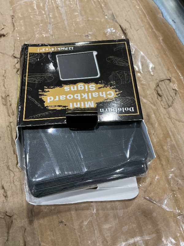 Photo 1 of *MISSING PARTS*
12 Pack 4"x3"Mini Chalkboard Signs for Chalk Sign for Food - Party - Buffet - Table Sign Chalkboard - Wedding - Bakery - Small Chalkboard Sign - Mini Chalkboards for Food