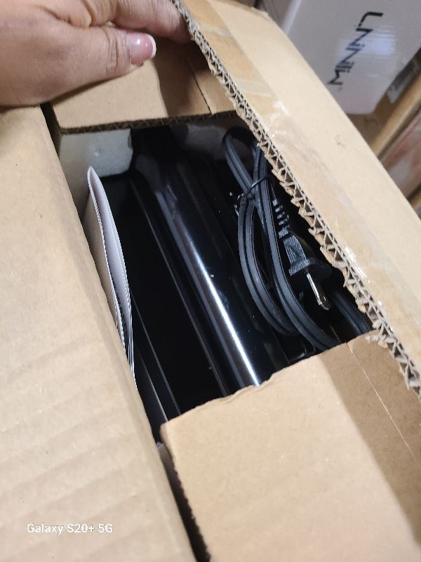 Photo 1 of 1200W Belgian Waffle Maker 4-Slice, Stainless Steel, 5 Browning Levels, Non-Stick Surfaces, Silver/Black, FOHERE - Perfect for Family Breakfasts (Black)