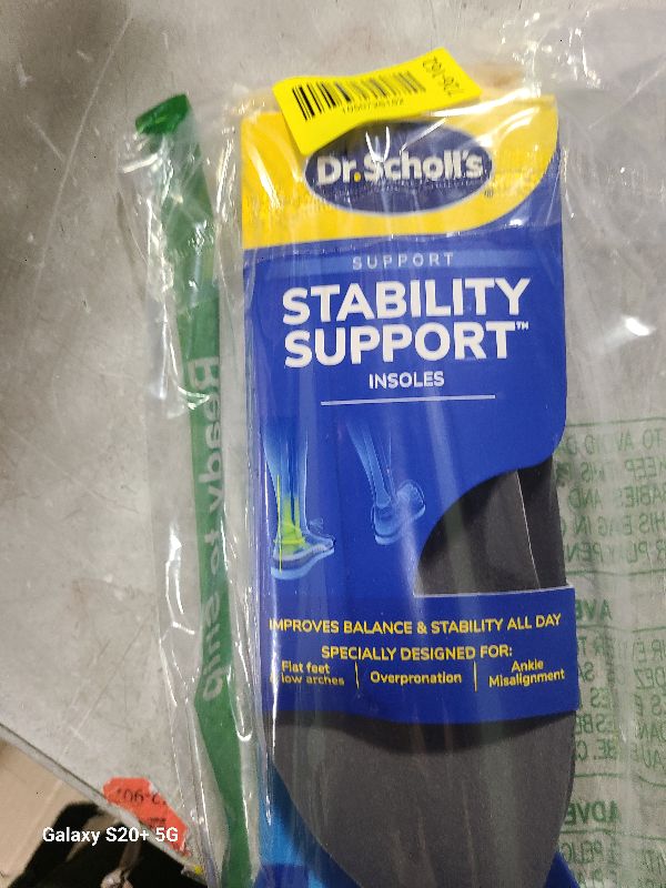 Photo 1 of ?Dr. Scholl's Stability Support Insoles, Flat Feet & Overpronation Low Arch Support, Improves Balance & Stability, Motion Control, Trim Inserts to Fit Shoes, Women's Size 6-10