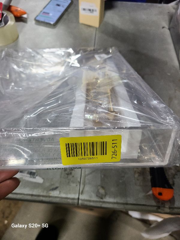 Photo 1 of 12"x16" Clear Acrylic Serving Tray with Golden Handles, Sturdy Huge Capacity Acrylic Tray for Coffee, Juice, Kitchen and Desk Organizer, Storage Tray (12"x16")