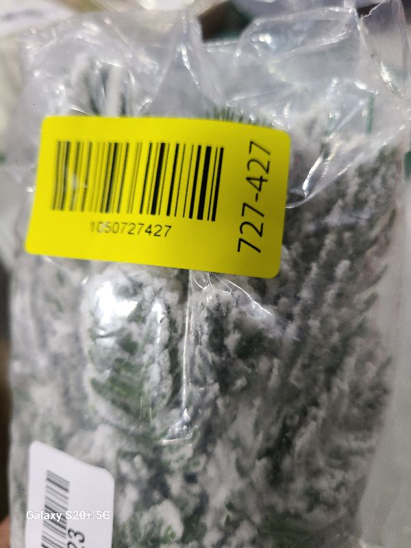 Photo 1 of 12Pcs Snowy Artificial Pine Needles - Branches Twigs 10.6" Frosted Pine Picks Greenery Stems for Crafts, Wreaths, Garlands - Holiday Decor