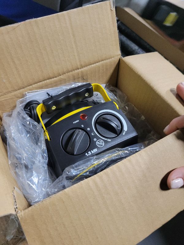 Photo 1 of 1500W Portable Garage Heater, Electric Outdoor Heater with Fast Heating & Overheat Protection, Patio and Greenhouse Space Heater for Indoor or Outdoor Use?Yellow?