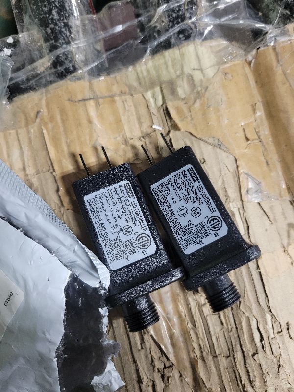Photo 1 of 2 Pieces LED Transformer Replacement Class 2 Power Supply for Christmas String Light Inflatable Decorations LED Controller IP44 Waterproof Low Voltage Transformer US Power Adapter (30V6W 0.2 A)
