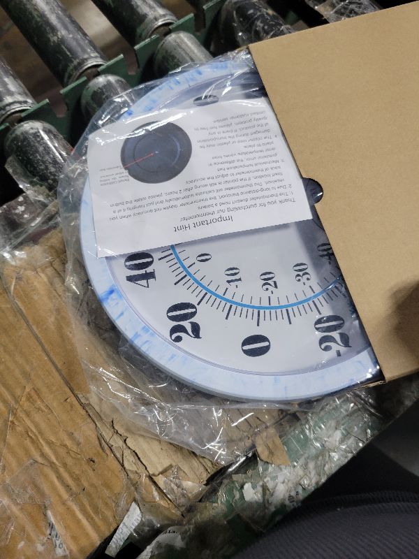 Photo 1 of 10'' Indoor Outdoor Thermometer Hygrometer, Wall Thermometer Hygrometer Analog, Battery Free Outdoor Thermometer Large Numbers, Decorative Room Thermometer Indoor
