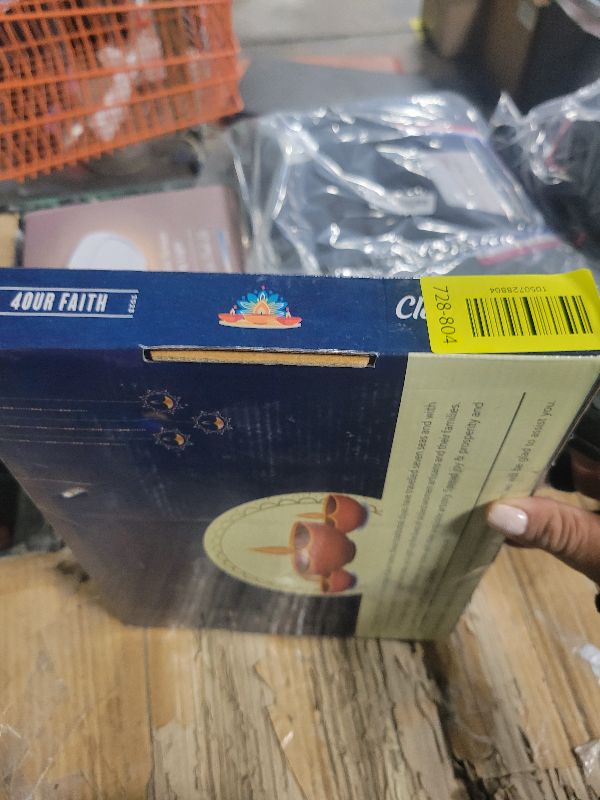 Photo 1 of 12 Pc Set Multicolored Chalk Work Clay Diya | Diwali Pooja Handmade Dia | Terracotta - Natural EARTHEN Diya - Handpainted