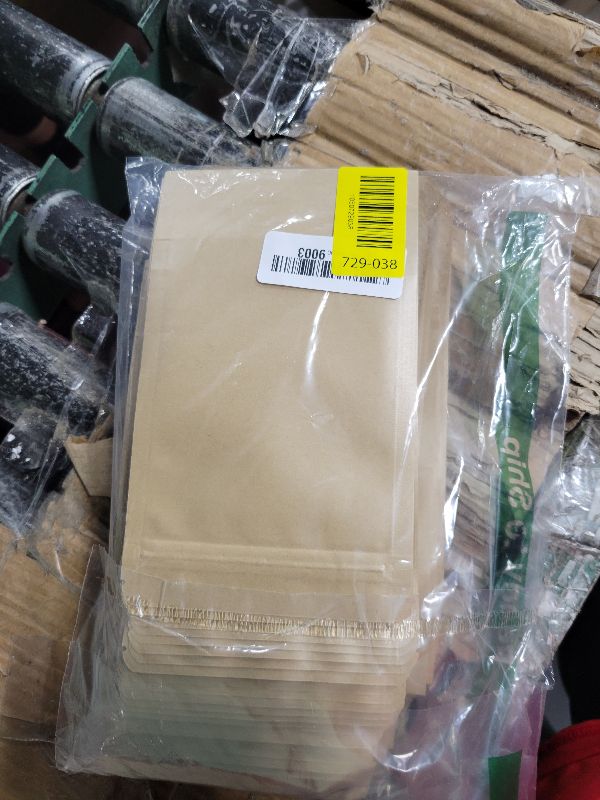 Photo 1 of 100 Pcs 5x8 Inch Kraft Paper Bags with Transparent Window, Stand Up Pouches,Smell Proof Bags,Resealable Bags for Small Business, Zipper Food Storage,for Packaging Snacks Cookies Candy
