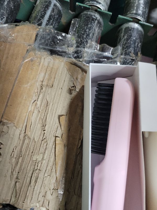 Photo 1 of 2025 Hair Straightener Brush Pale Pink