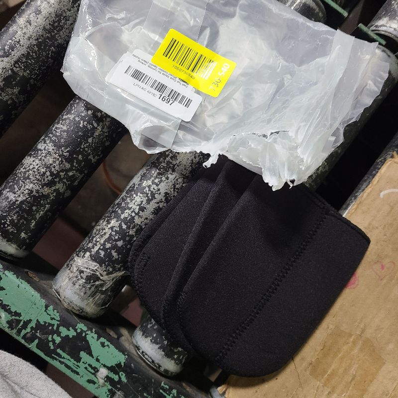 Photo 1 of 2 Pairs 3mm Neoprene Toe Warmers- L Size Toe Covers Toe Warmer Booties- Thermal Foot Toe Caps Socks for Cycling, Hiking, Running, Winter Outdoor Sports (Worn Inside Shoes)