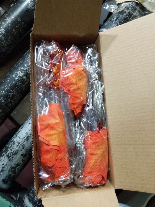 Photo 1 of 3 Pack Thanksgiving Decorations Fall Garland with Pumpkin Lights & Enlarged Maple Fall String Lights Pumpkin Decor, 30Ft 60LED Waterproof Battery Operated Christmas Fall Thanksgiving Decor for Home