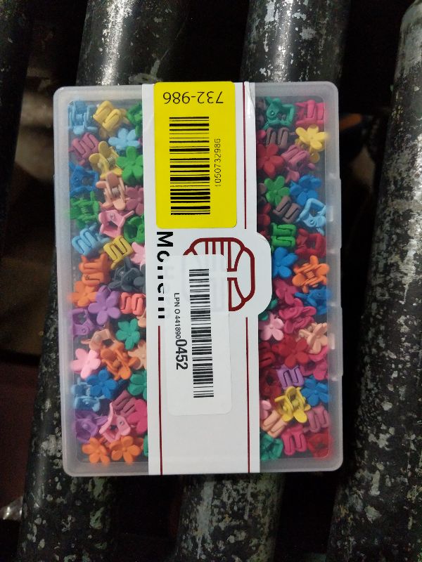 Photo 1 of 120 Mini Hair Accessories: Colorful Claw Clips, Flower Clips in a Beautiful Box for Women, Girls and Toddlers