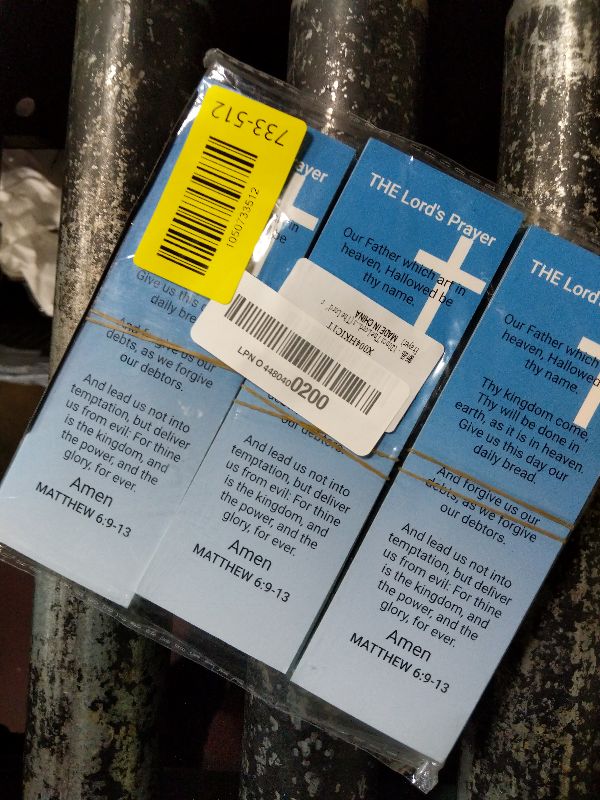 Photo 1 of 120pcs Bible Bookmarks Religious Christian Bookmarks Bible Verse Scripture Reading Bookmarks Prayer Gospel Tracts for Sunday School Office Home Church Gifts (The Lord’s Prayer)