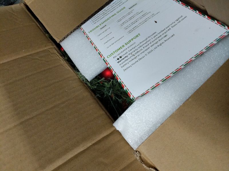 Photo 1 of 2 Set 30 Inch Outdoor Christmas Tree with LED Lights, Battery Powered & 6H Auto Timer, 8 Modes, Prelit Christmas Tree with Pine Cones Red Berries and Ball, Holiday Decor for Porch Yard Patio Pathway