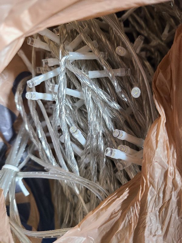 Photo 1 of 100FT 300 LED Outdoor String Lights, Connectable Christmas Lights Indoor Waterproof with 8 Modes, Plug in Twinkle Fairy Lights Clear Wire for Bedroom Home Wedding Patio Decorations, White