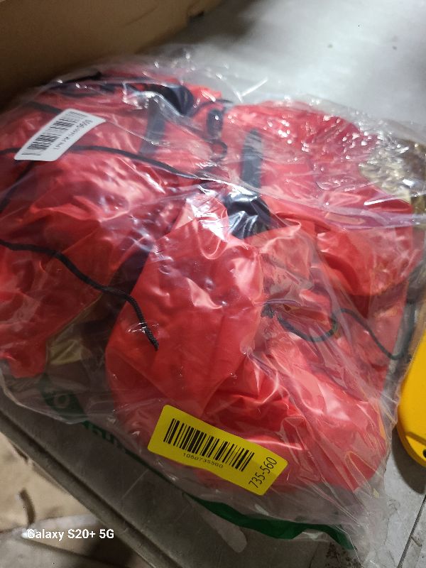 Photo 1 of 2 Pieces 32 Inch Giant PVC Inflatable Christmas Decorated Ball Ornaments Outdoor Large Xmas Blow Ball Decorations for Christmas Themed Party Ornaments(Solid,Red)