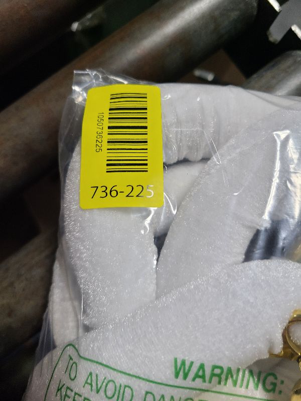 Photo 1 of 2 Pack White Stanchion Rope 5 Foot with Gold Hooks – Premium Stanchion Rope for Events and Crowd Control – Durable VIP Barrier for Queue Management and Decorative Use