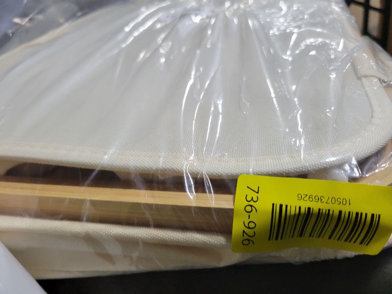 Photo 1 of 100L Laundry Basket with Lid, Clothes Hampers for Laundry with Bamboo Handles Large Foldable Laundry Hamper with Removable Inner Bag for Laundry Room, Bathroom, Bedroom and Dorm - Beige