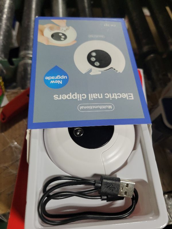 Photo 1 of 2-in-1 Electric Nail Clipper, Baby Nail Clipper with File & 3 Speed Gears, Baby Nail Trimmer Electric with LED Light & Storage Box, Automatic Nail Clippers for Baby, Adult, Seniors, Christmas Gifts