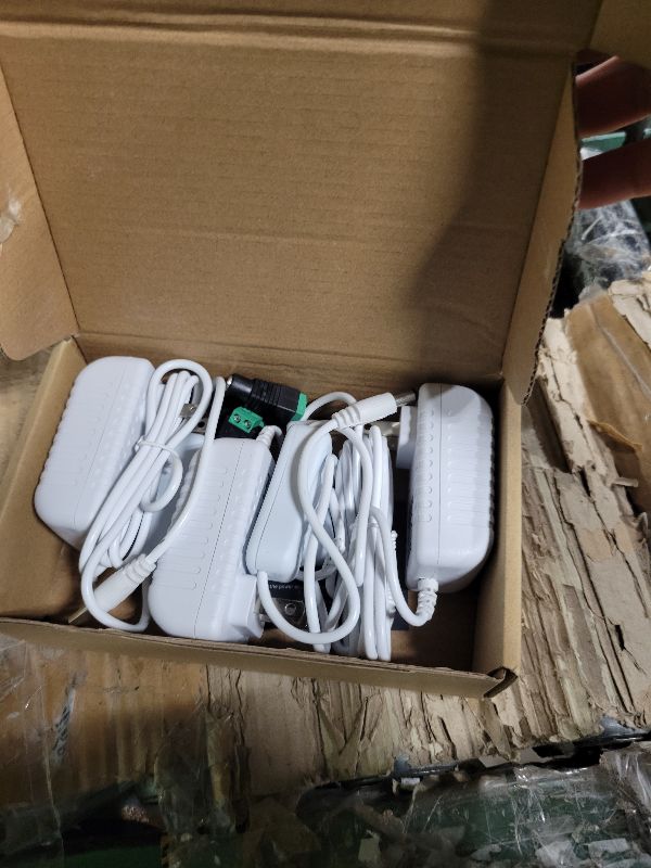 View 2 of 12V Power Supply, 12 Volt 1A 12W DC Power Supply with On Off Switch, White Switching LED Power Adapter, AC 110V to 12V Transformer Plug for LED Strip Lights with 5.5/2.1 DC Female Connector, 3 Pack