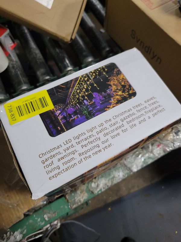 Photo 1 of 164FT 1620 LED Outdoor Christmas Lights - 360 Ice Drops, 12 Pro Modes with Timer Memory & Brightness, Waterproof Hanging Ice String Light for Holiday Wedding Garden Fence House Decor (Warm White)