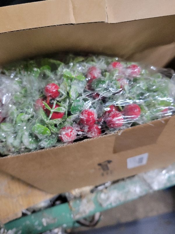 Photo 1 of 12 Pieces 9" Mini Christmas Wreaths for Kitchen Cabinet Small Christmas Candle Rings Eucalyptus Wreath Pillar Candle Rings Table Centerpieces Hanging Garlands for Front Door Window Decor (Red Berry)