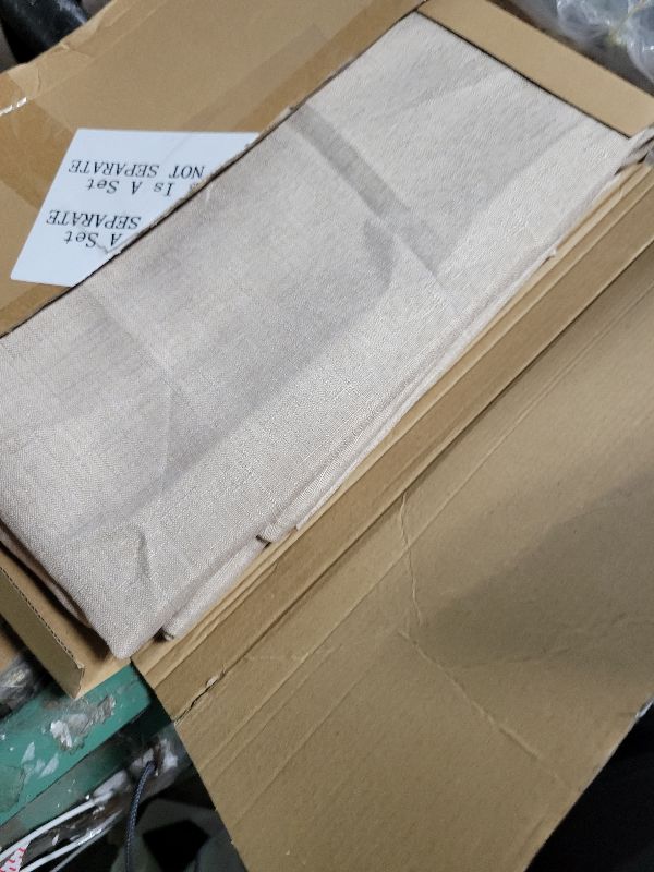 Photo 2 of Fitable Faux Linen Tablecloths for Rectangle Tables: Water & Stain Resistant Farmhouse Table Cloth, Washable Burlap Textured Table Covers for Kitchen Dining Party(2 Pack, 52x70 Inch, Nature)