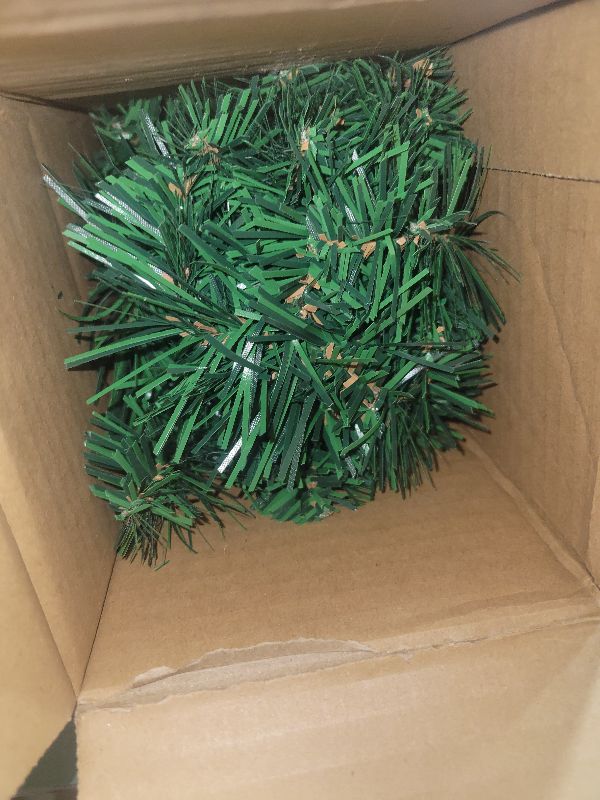 Photo 1 of 1.45FT Unlit Artificial Holiday Christmas Tree No Lights, Hinged Spruce Branch Tips for Home, Office, Party Decoration No Prelit Foldable Base