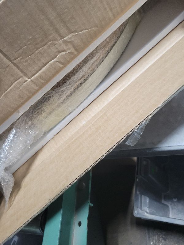 Photo 1 of karlott Farmhouse Coffee Table, French Country Round Coffee Table with Distressed Tray Top, Coastal Coffee Table with Curved Motif Frame Base, Boho Coffee Table for Living Room, Dining Room, Bedroom