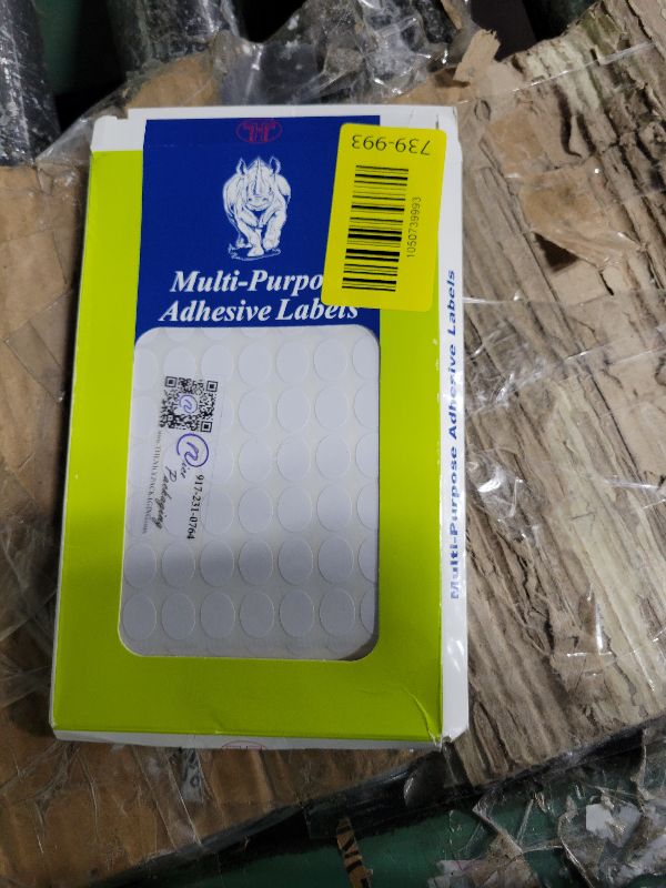 Photo 1 of 1040 ct All Purpose Self Adhesive Plain Oval White Labels - Easy Use - 1/2 x 3/8 (41 x 28mm)