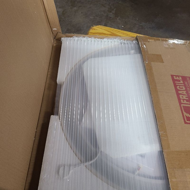 Photo 1 of 24 Inch Wall-Mounted Round Bathroom Mirror with LED-Lights - Frame Vanity Mirrors (24" x 24", Gold)