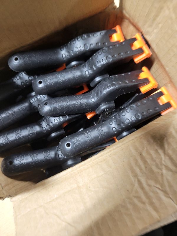 Photo 1 of 10 Pcs Spring Clamps, PureGuard 4.5 Inch Large Plastic Spring Clips Clamps Heavy Duty Woodworking Clamps for Crafts Balloon Arch Photography Backdrop Stand Pool Cover Clips