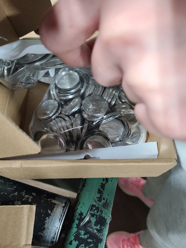 Photo 1 of 100 Sets Cover Buttons Kit with Tools - Size 45/1.1 Inch DIY Fabric Cloth Cover Buttons with Wire Backs